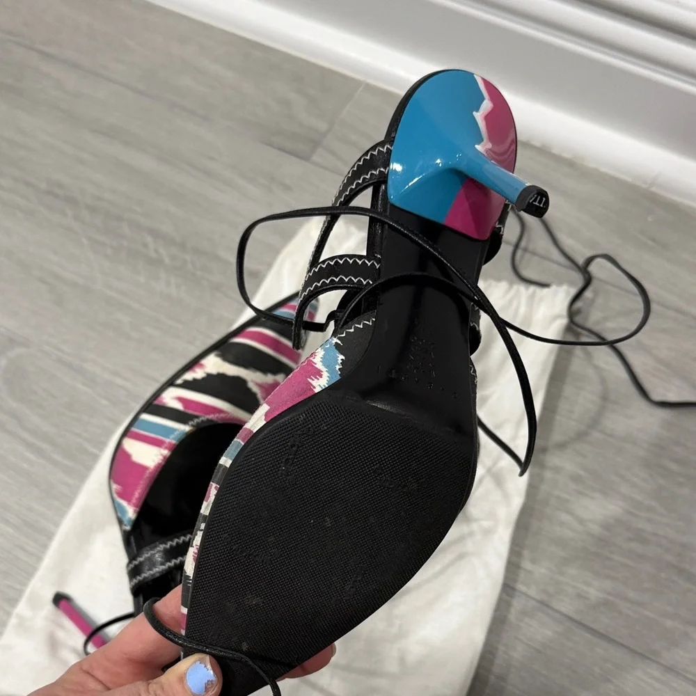 Casadei Multicolor Strappy Heels - Picture 4 of 6